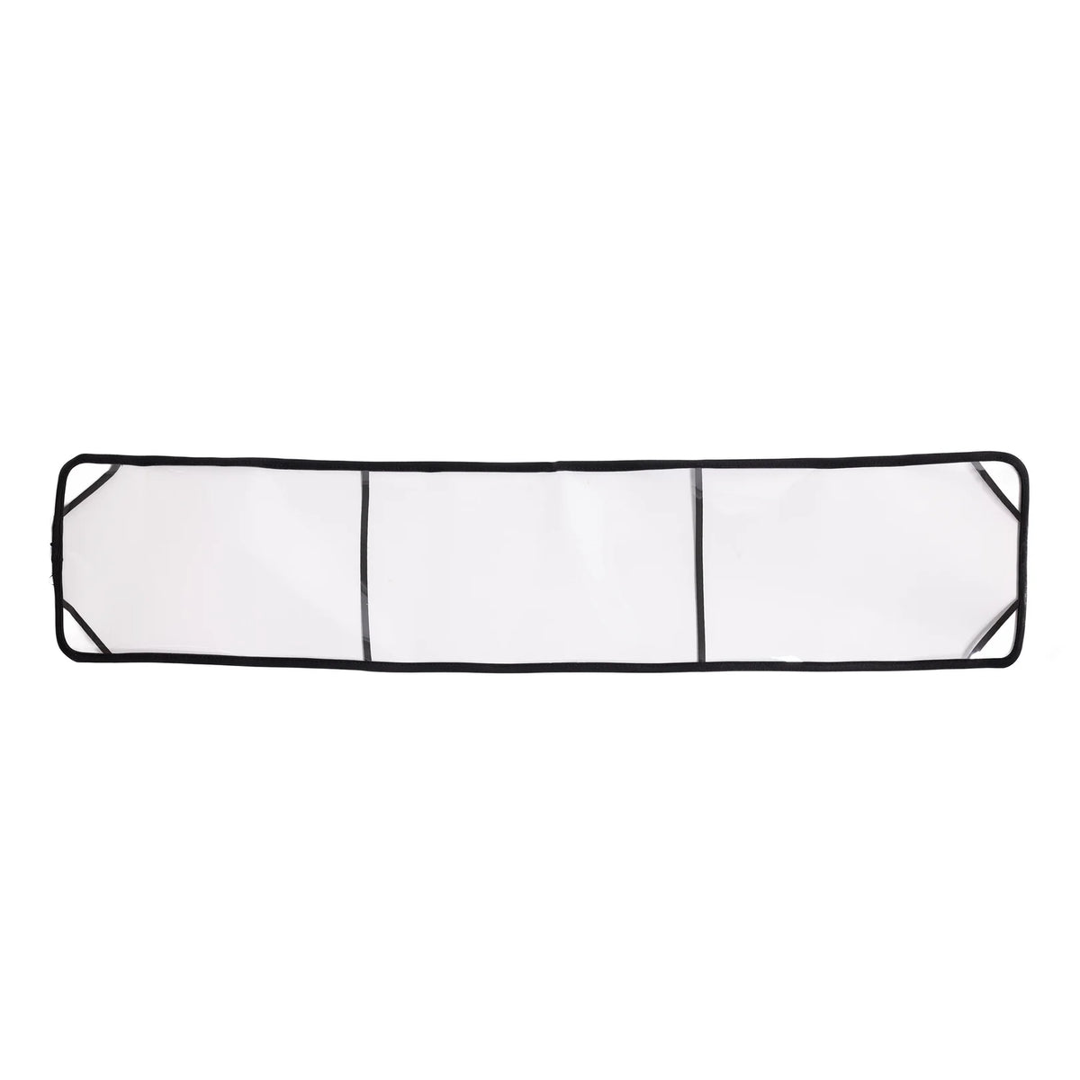 Fringe Red Light Therapy Wrap Protective Cover is a clear, long, segmented sleeve with black trim.